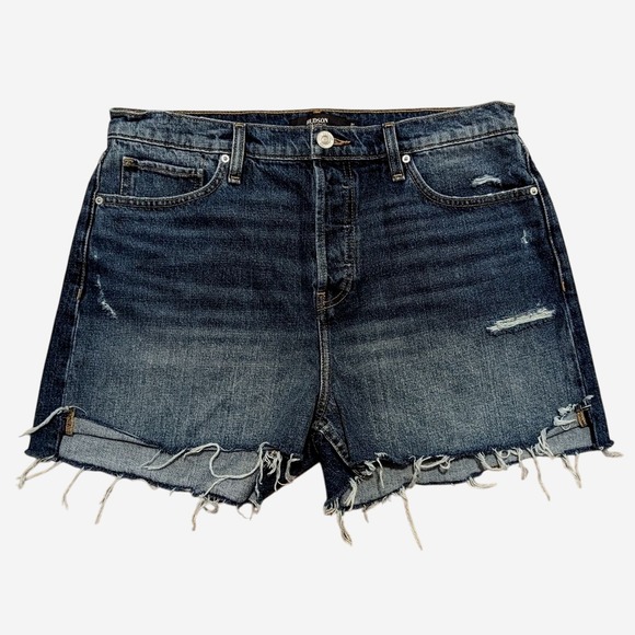 Hudson Jeans Pants - NEW Hudson Shorts Women's 31 Lori Ripped Rips Fray Hem Denim Jean
